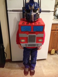 Riley's Optimus Prime Costume